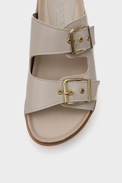 Capone Outfitters Γυναικείες άνετες παντόφλες Margy Wedge με διπλή πόρπη