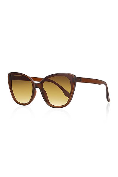 Kinary Cat Eye Women's Sunglasses Brown Shiny 1026