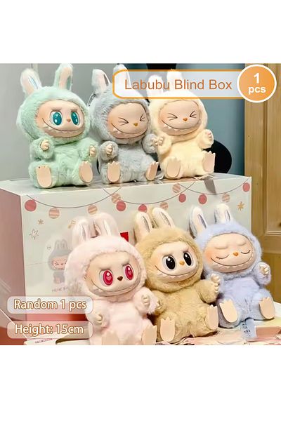 Choice 1pcs Popmart Labubu The Monsters Sit And Party Vinyl Blind Box Heart-beating Macaron &amp; Duoduo Pe