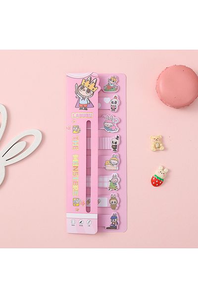 Choice D Labubu Sticky Notes Set - 8 X 20 Sheets 80 Gsm Self-adhesive Memo Strips For Office School Planne.