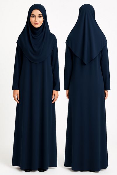 ZEHRANAZ NAMAZ ELBİSESİ Prayer Dress (Dark Navy Blue)
