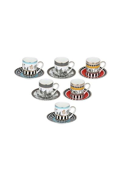 Lucky Art Maggey Bone 6-Piece Coffee Cup Set