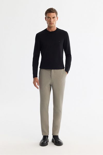 Avva Men's Mink Slim Fit Side Pocket Bi-Stretch Suit Pants A42Y3212
