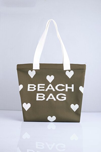 Sebir Moda Τσάντα παραλίας με μοτίβο καρδιάς