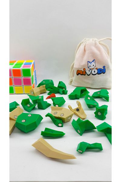 Mivodi 3D Puzzle - Green 3D T-Rex Puzzle