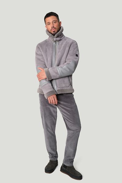 Avva Men's Petrol Blue Relaxed Fit Classic Waist Thick Corduroy Chino Trousers A42Y3017