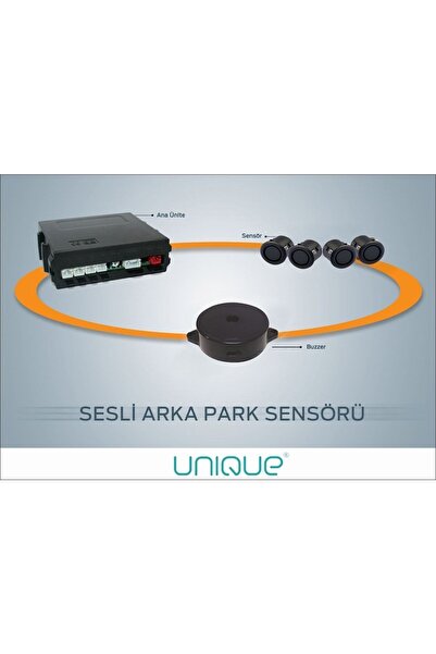 Unique ® Park Sensörü Ses Ikazlı Tip 19 Mm Siyah Sensör