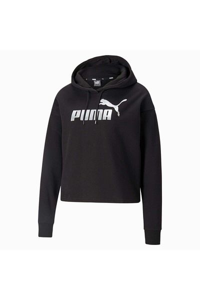 Puma Hanorac sport pentru femei - Logo metalic crop Ess - 58689151