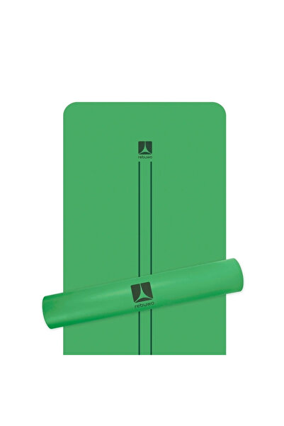 Rebuwo Çift Çizgi Tasarımlı 5mm Doğal Kauçuk Yoga Matı – Kaydırmaz Pilates ve Egzersiz Matı