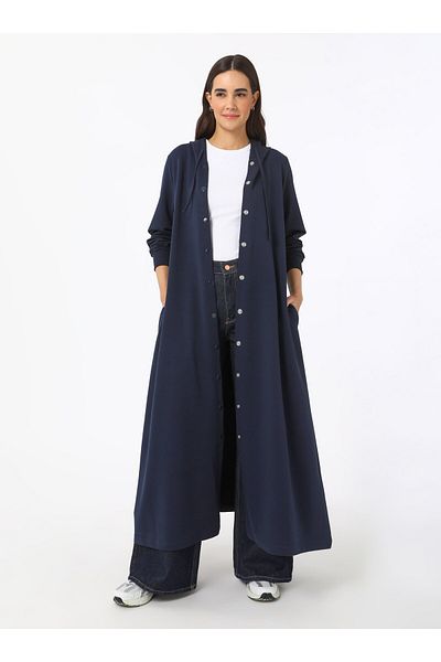 Benin Αθλητικό μπλουζάκι με κουκούλα - Navy Blue -
