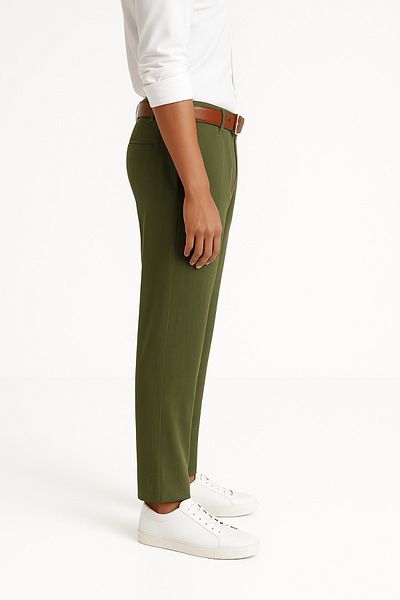 freemen Men's Khaki Linen Trousers – Breathable, Relaxed Fit Casual Wear -Wide Size Range-