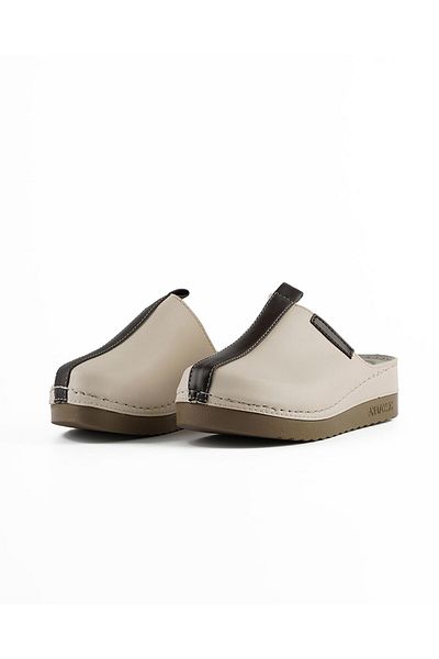 DR KLOMPA Women's Slippers Ms312 Beige Brown Orthopedic Sabo Slippers