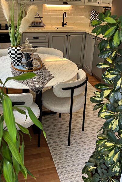 Cool Halı Nero Nr 04 Beyaz Gri Salon Halısı Kesme Halı Yolluk Koridor Halısı Makine Dokuma Örgü Mutfak Halısı