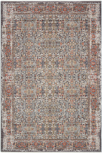 Cool Halı Hanedan Gray Vintage Ethnic Carpet – Classic Patterned Modern Woven Rug for Living Room & Home