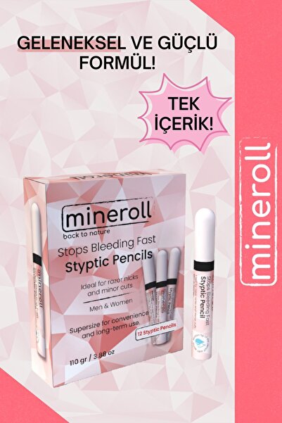 Mineroll Kalem Kan Taşı 12 Adet