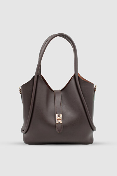 Wuclo حقيبة يد وحقيبة كروس من Teyla بإبزيم للكلاب، لون بني مرير