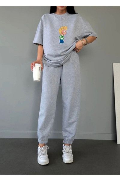 CLAYES Cedric Oversize T-Shirt and Jogger Tracksuit Set