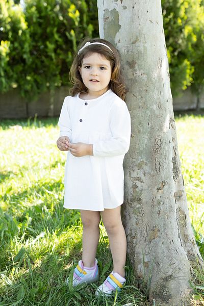Sarebaby Muslin Summer Baby Dress Ecru Color
