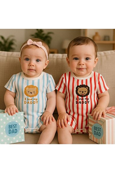 COB 'ı Love My Daddy' Yazılı Bebek Yazlık Tulum