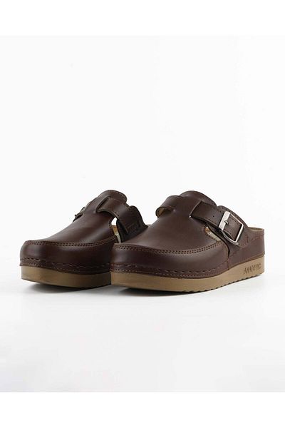 DR KLOMPA Γυναικείες Παντόφλες MS669 Καφέ Fanetta Orthopedic Sabo Slippers