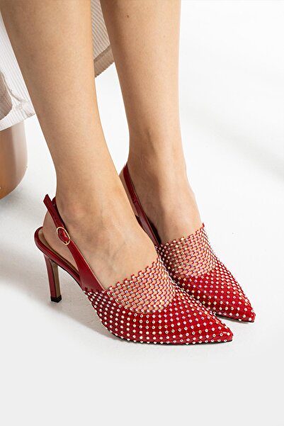 FOLLİNİ Kadın Hakiki Deri Abiye Ayakkabı Kırmızı Rugan