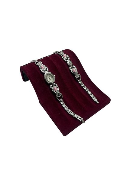 MeGass Dekor Suede Fabric Burgundy Color, 16/11.5 cm Bracelet Tag Stand