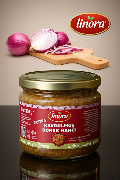 LİNORA Kavrulmuş Mor Soğan Börek Harcı Konserve Kavanoz 300gr