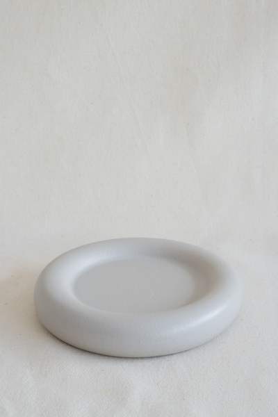 Beige & Stone Ceramic Small Size Matte Beige Donut Dessert Plate