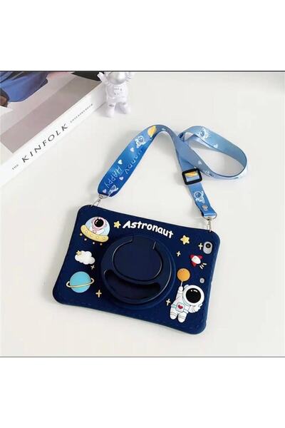 Alfa MEC Samsung Galaxy Tab A7 Lite Sm-t220 8.7 Inch Compatible Astronaut Case with Stand Fun Protection