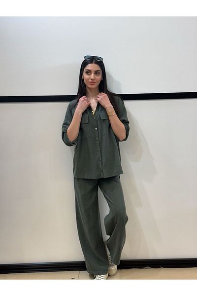 EGZOTİK ASORTİK Shirt Pants Set with Cover Pocket