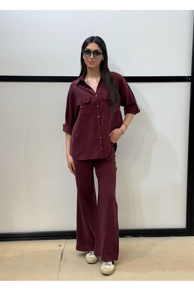 EGZOTİK ASORTİK Shirt Pants Set with Cover Pocket