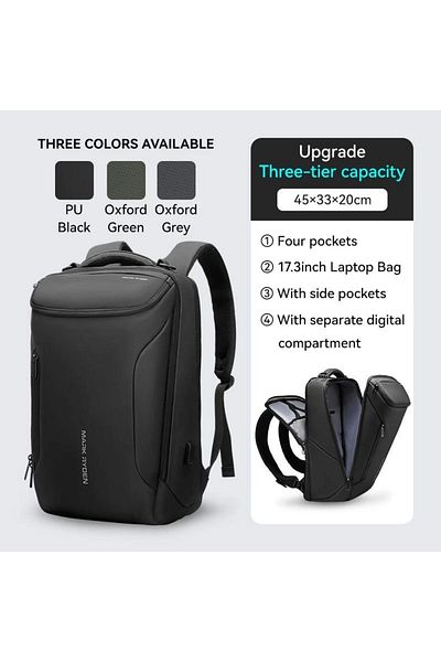Mark Ryden Compacto Pro Double Compartment Laptop Backpack Mr9031Y_Sj08 Green