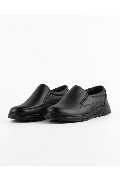 Tigerline Inside and Outside Genuine Leather Shoes Ms 670010   Men's Ultra Comfortable Black Shoes Medical Insole