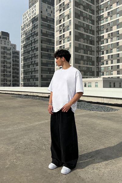 Flaw Wear Basic White Oversize T-Shirt