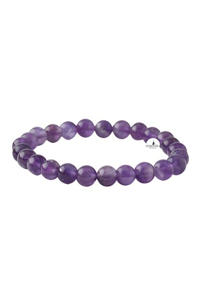 OSMANLI DOĞAL TAŞ Amethyst 8mm Natural Stone Bracelet