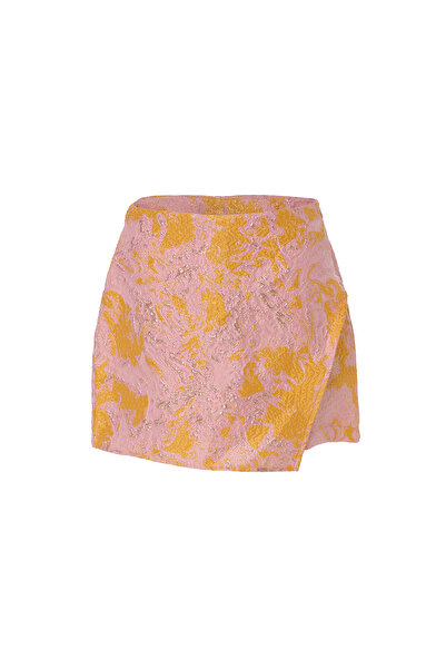 Eight Fashion Women's Multicolored Jacquard Shorts Skirt