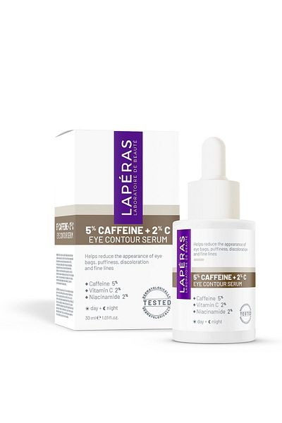 LAPERAS Anti-Puffing Dark Circles 5% Caffein 2% Vitamin C Brightening Caffeine Vegan Under Eye Serum