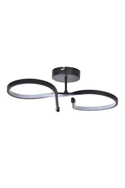 Modavize Barbara Modern Tasarım Yatak Odası - Salon - Mutfak Hol Siyah Renk Beyaz Ledli Led Avize