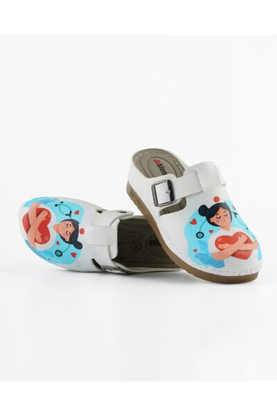 DR KLOMPA Papuci Sabo Hospital Doctor Nurse pentru femei MS522 Papuci ortoped...