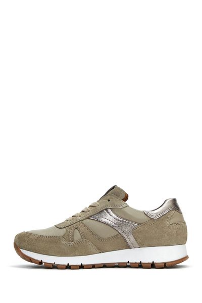 Derimod Mink Suede Women's Sneakers - Leather Detailed, Model 23wfd370314