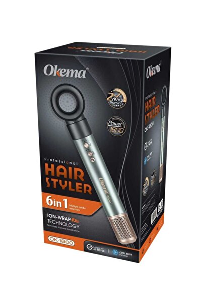 Okema استشوار ومصفف للشعر 6*1 من اوكيما 1800 واط