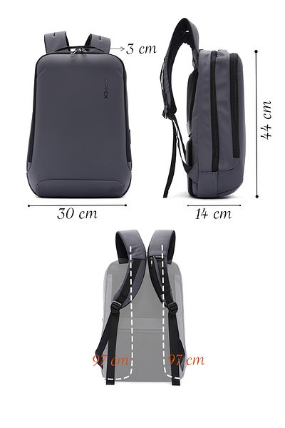 Derimod Men's Gray Technological Hardcase Backpack - D-pack 23sbd3012hc