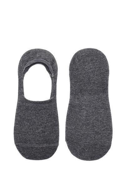 Derimod Gray Cotton Men's Short Socks - 000a2c30006f