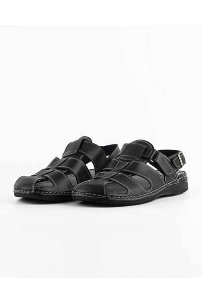 DR KLOMPA Ανδρικά σανδάλια Μαύρα Fanetta Casual σανδάλια - Plus Size Assortment 45 - 48 Number Dk-154134
