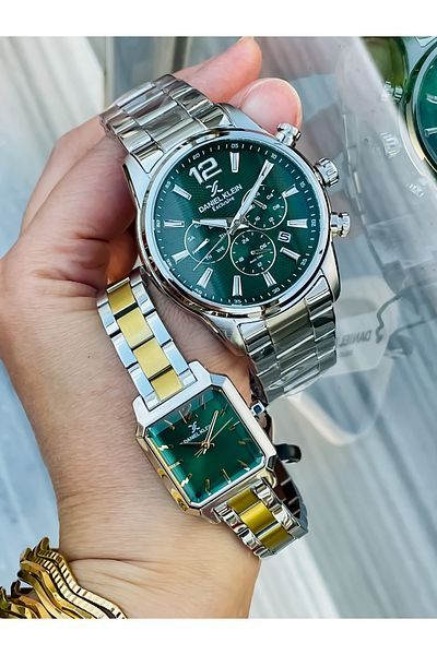 Daniel Klein Original 2 Years Warranty Steel Case Steel Cord Stainless Steel Darkening Lover's Couple Watch