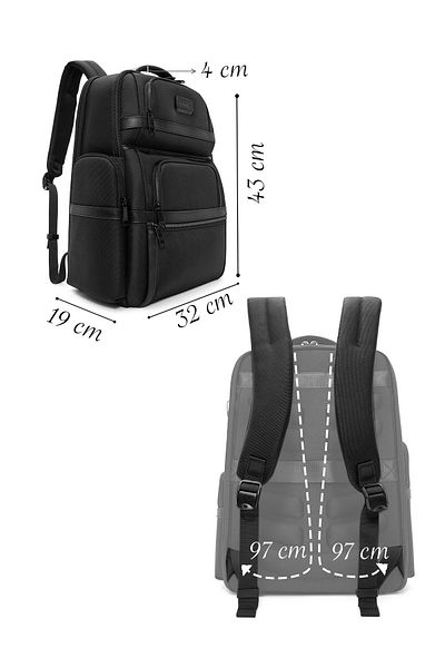 Derimod D-Pack Men's Black Fabric Backpack 24Wbd30016F