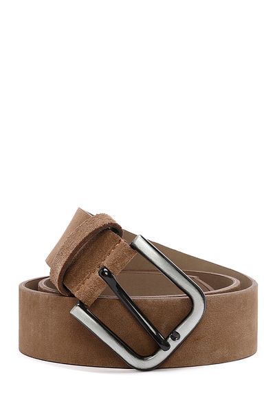 Derimod Ανδρική δερμάτινη ζώνη Mink Suede - 000A2D 1304610