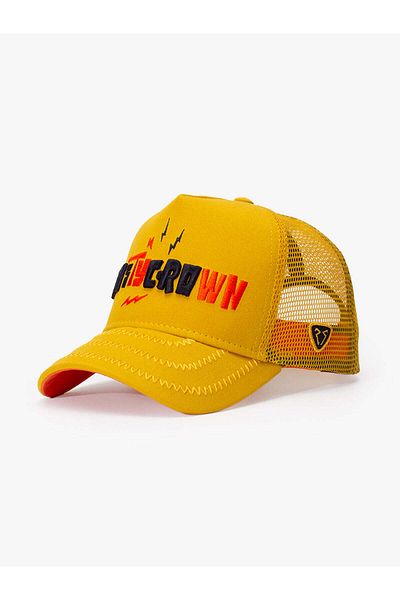 Rust&Rich Women Men Yellow Trucker Hat Urban Collection Rusty Crown
