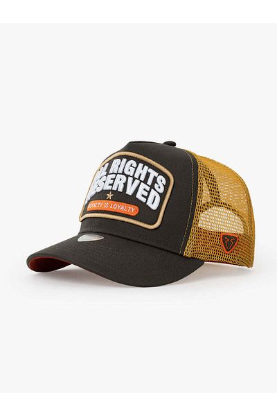 Rust&Rich Women Men's Khaki Trucker Hat Urban Collection All Right Reserved