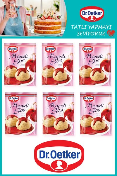Dr. Oetker Meyveli Tatlı Sos 77 gr x 6 Adet